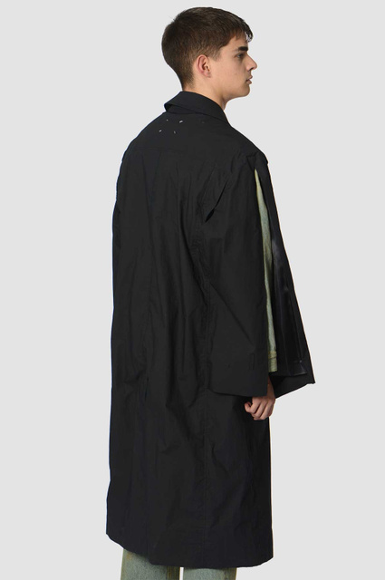 MAISON MARGIELA ダブルレイヤートレンチコート ネイビー - Wrong Weather