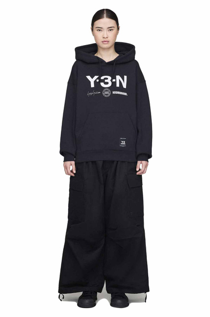 Y-3-N Graphic Hoodie Black - Wrong Weather