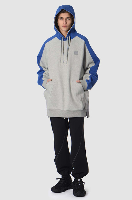Ader Error グレー オーバーサイズパーカーフリーサイズ 中古・古着通販】ADER error (アーダーエラー) ロゴジップパーカー
