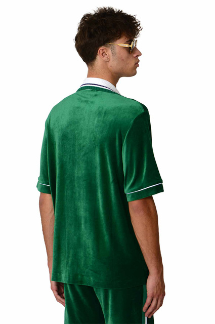 Casablanca グリーン ベロア シャツ CASABLANCA Velour Shirt Green - Wrong Weather