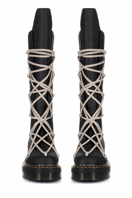 DR. MARTENS X RICK OWENS 1B60 Quad Sole Pentalace Boots - Wrong