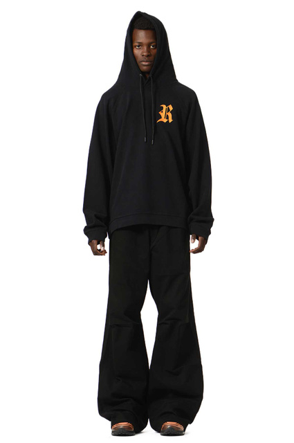 RAF SIMONS Oversized R Hoodie Black - Wrong Weather
