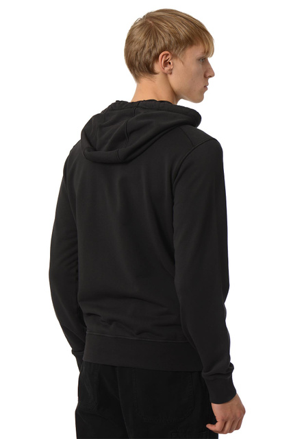 STONE ISLAND 6100061 Hooded Zip-up Sweatshirt Charcoal - Wrong Weather