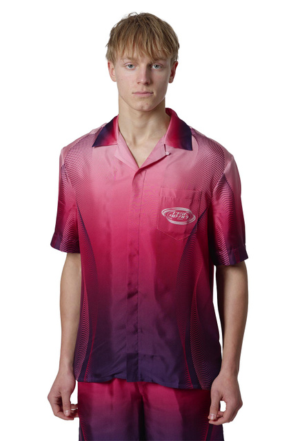 CASABLANCA Aubergine Gradient Silk Shirt - Wrong Weather