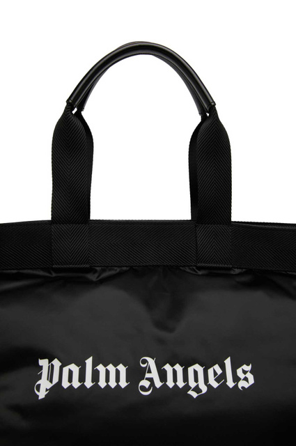 PALM ANGELS Classic Logo Large Tote Bag Black - Wrong Weather