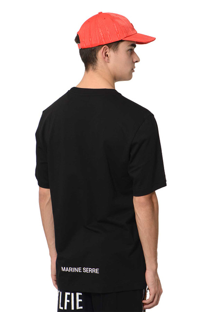 MARINE SERRE オーガニックコットンクルーネックハートビートTシャツ