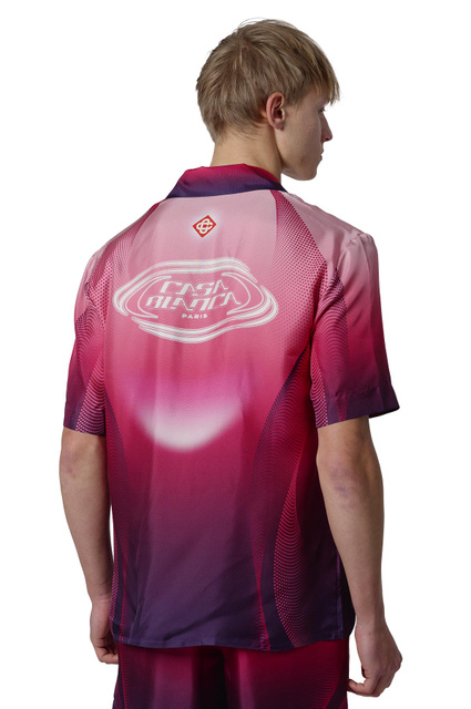 CASABLANCA Aubergine Gradient Silk Shirt - Wrong Weather