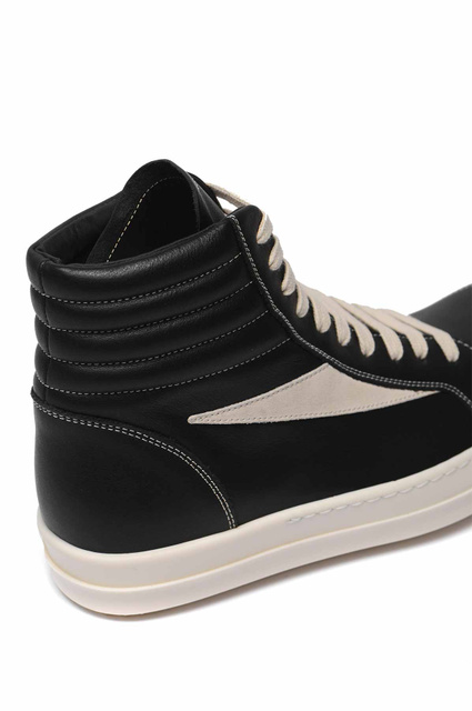 RICK OWENS ヴィンテージ・ハイ・スニーカー ブラック/ミルク - Wrong