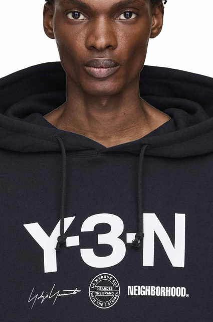 Y-3-N Graphic Hoodie Black - Wrong Weather