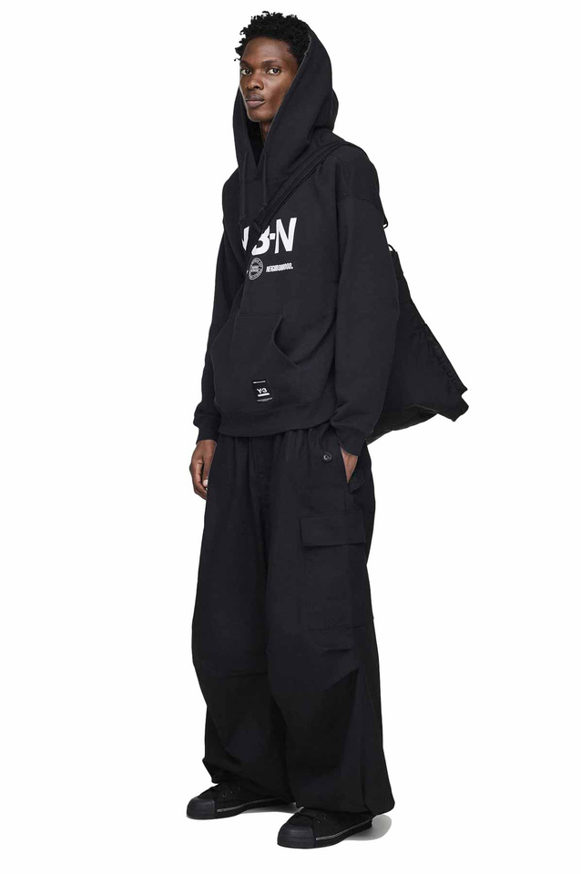 Y-3-N Graphic Hoodie Black - Wrong Weather