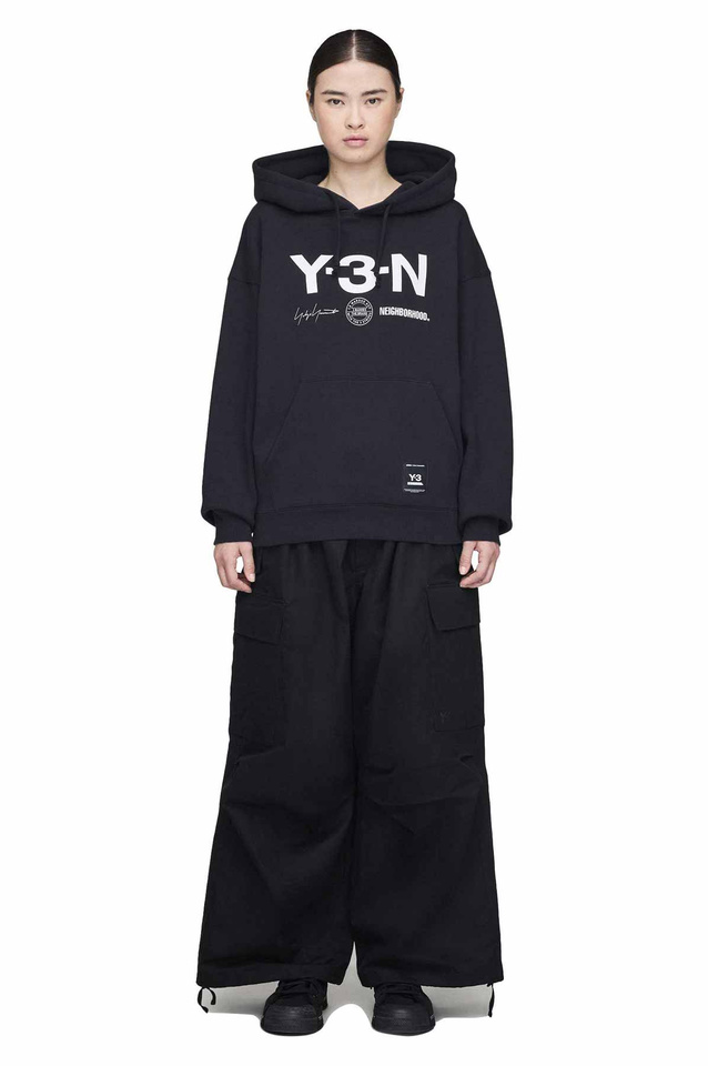 Y-3-N Graphic Hoodie Black - Wrong Weather