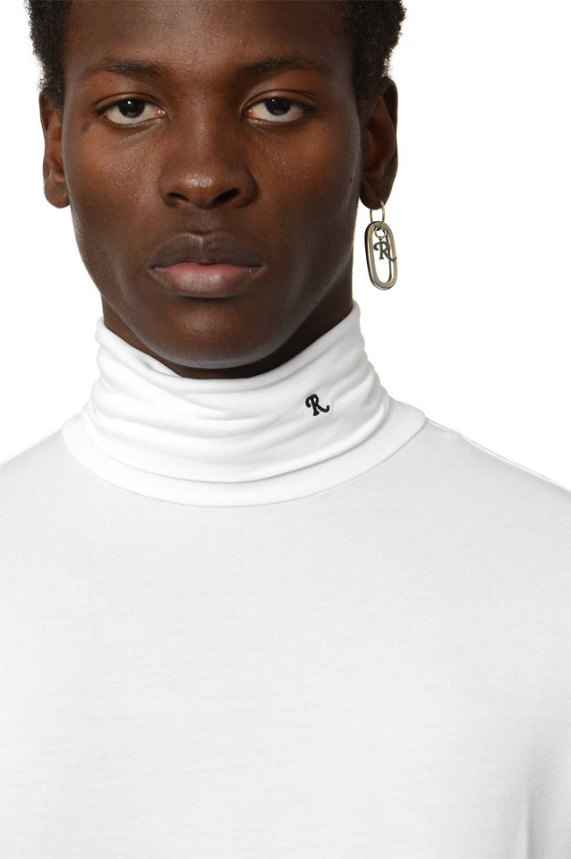 RAF SIMONS RS ハンドサイン タートルネックトップ ホワイト - Wrong