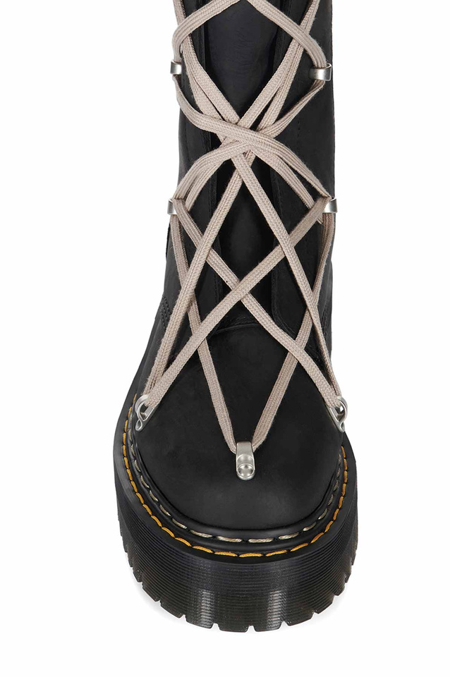 DR. MARTENS X RICK OWENS 1B60 Quad Sole Pentalace Boots - Wrong