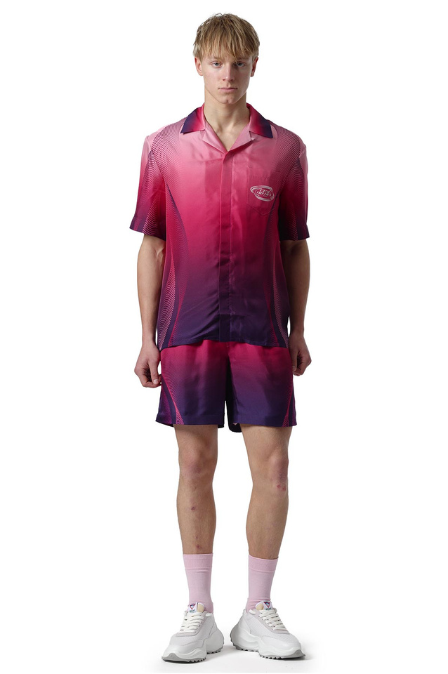 CASABLANCA Aubergine Gradient Silk Shirt - Wrong Weather