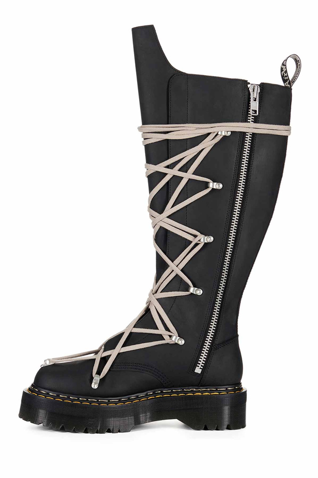 DR. MARTENS X RICK OWENS 1B60 Quad Sole Pentalace Boots - Wrong 