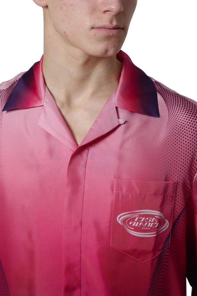 CASABLANCA Aubergine Gradient Silk Shirt - Wrong Weather