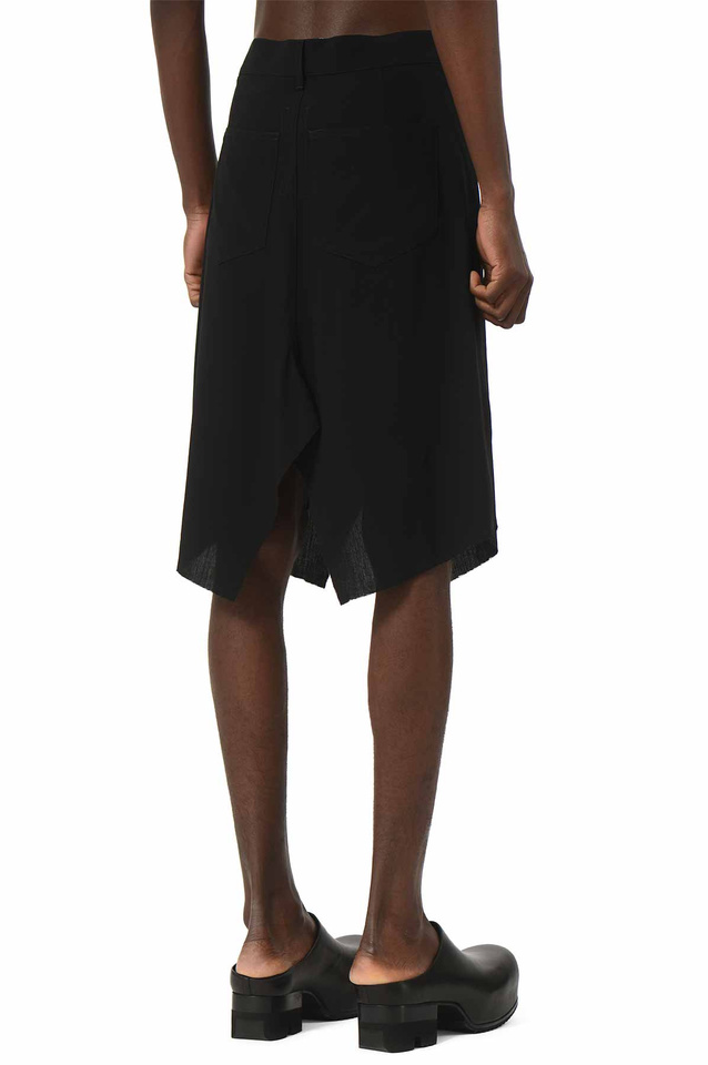 RICK OWENS Hollywood Slivered Skirt Black - Wrong Weather