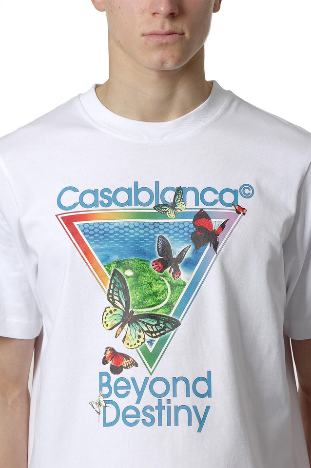 CASABLANCA Tennis Club Icon Beyond Destiny T-shirt White - Wrong