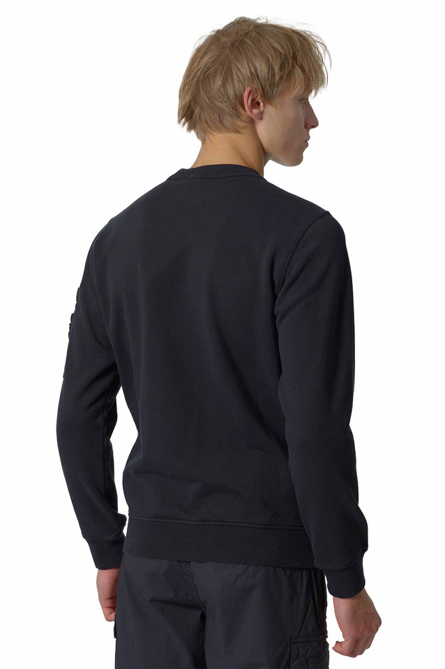 STONE ISLAND 6100019 コットン フリース トレーナー ネイビー - Wrong