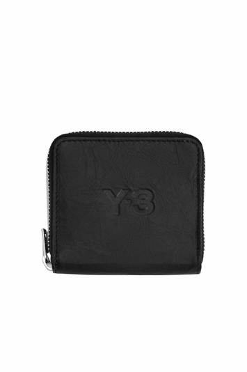 Y-3 Crinkle Leather ZIP Wallet