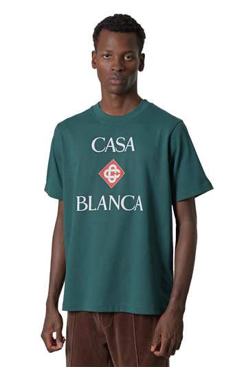 CASABLANCA Diamond Logo T-shirt Dark Green . Men . L