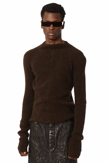 RICK OWENS Concordians Headon Sweater Brown