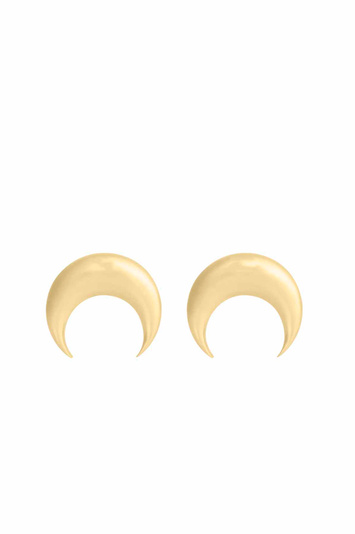 MARINE SERRE Gold Plated Moon Studs