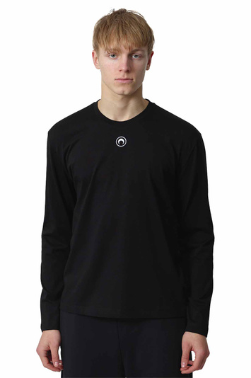 Camiseta de manga larga MARINE SERRE Moon Logo Jersey Negro