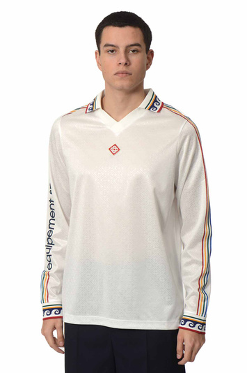 CASABLANCA Long Sleeve Football Shirt White