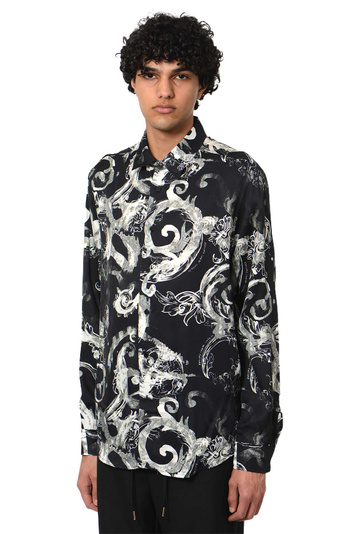 VERSACE JEANS COUTURE Watercolor Couture Shirt Black . Men . 52
