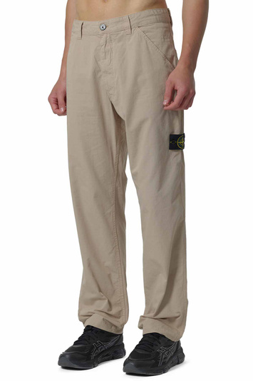 STONE ISLAND 3100008 Mercerised Organic Cotton Ripstop Trousers Desert Sand . Men . 33