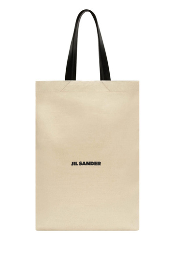 JIL SANDER Large Flat Tote Bag Natural