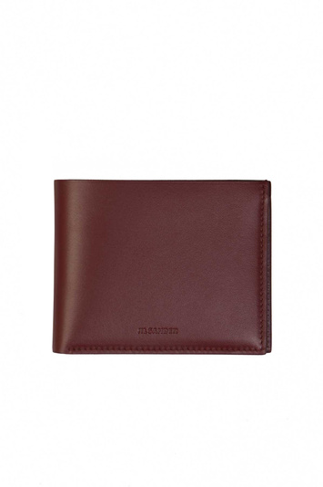 JIL SANDER Zip Pocket Wallet Dark Red