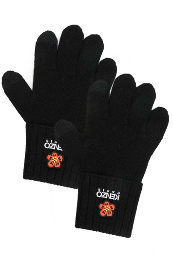 KENZO Boke Flower Wool Gloves Black