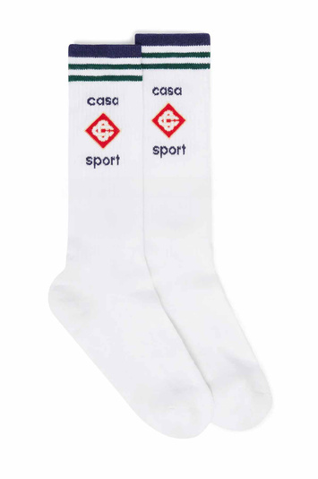 CASABLANCA Casa Sport Mid Calf Socks White . Men . S