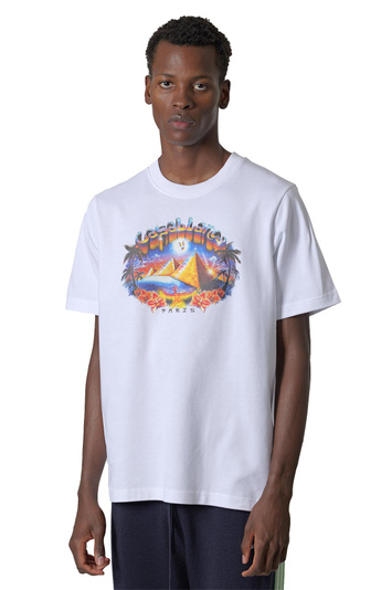 CASABLANCA Pyramid Tourism Classic T-shirt White . Men . S