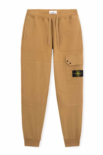 STONE ISLAND 64020 Brushed Organic Cotton Fleece Joggers Biscuit . Men . XL