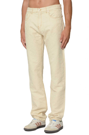 CASABLANCA Monogram Jeans Cream White 