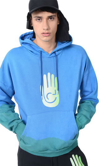 COTTWEILER Cave Blue Hoodie . Men . M