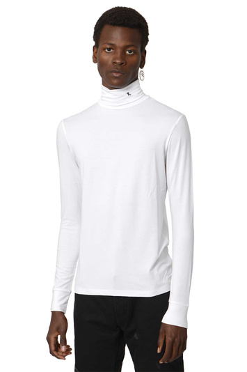 RAF SIMONS RS Hand Sign Rollkragenpullover Weiß