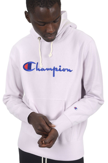 CHAMPION Light Purple Logo Hoodie . Men . M