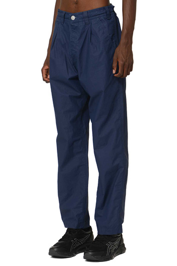 STONE ISLAND Marina Pleated Cotton Trousers Royal Blue . Men . 30