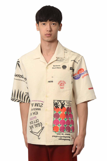 MARINE SERRE Regenerated Tote Bags Bowling Shirt . Men . 48