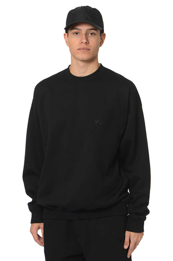 Y-3 Brushed Terry Crew Sweatshirt Black . Men . L
