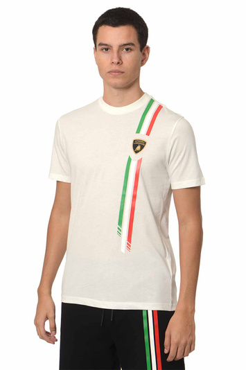 AUTOMOBILI LAMBORGHINI Flag Shield T-shirt White . Men . XL