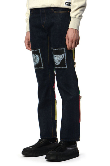 KIDILL X Edwin X Jamie Reid Blue Zippers Jeans