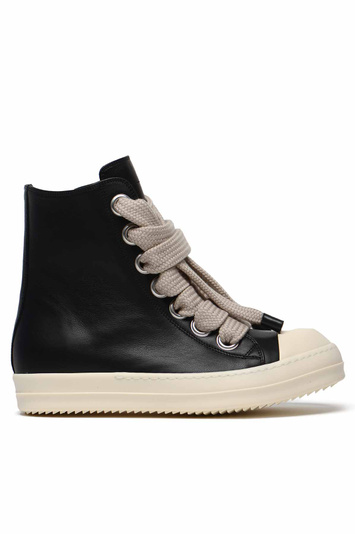 RICK OWENS Concordians Jumbolace Sneakers Black/Milk . Men . 45