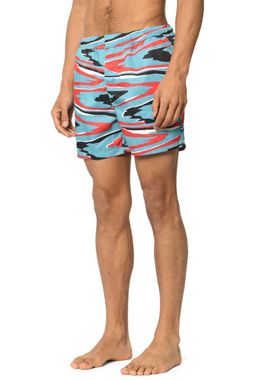 MISSONI Striped Swim Shorts Turquoise . Men . XS