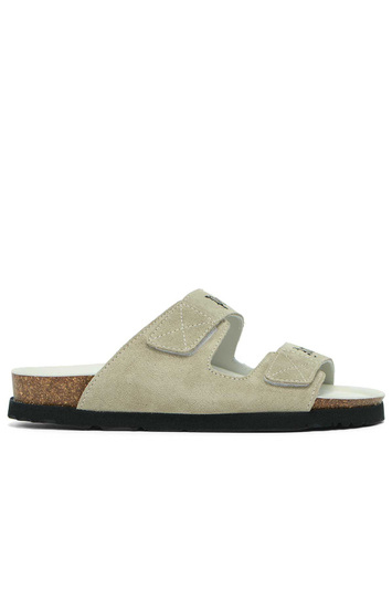 PALM ANGELS Leather Sandals Cream White . Men . 40