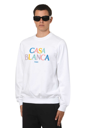 CASABLANCA Stacked Logo Sweatshirt White